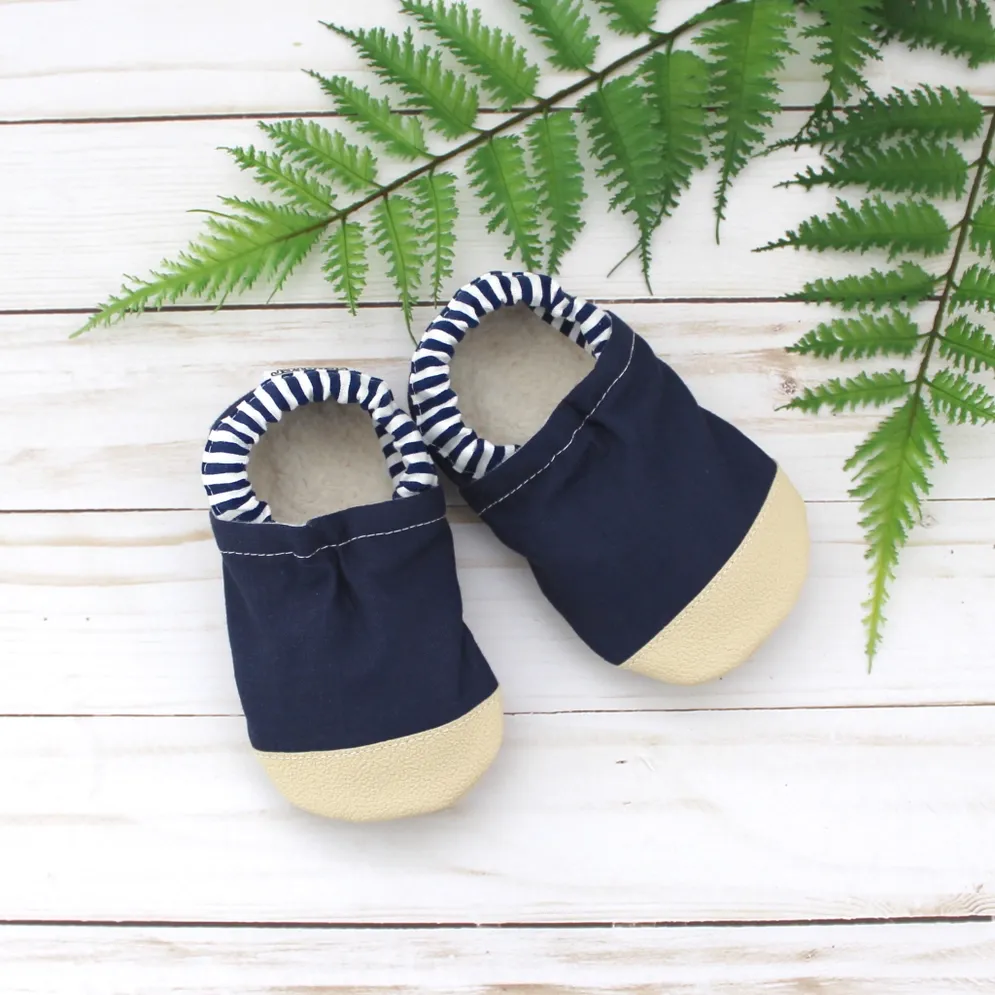 Navy Blue Baby Shoes - 0 - 6 months Navy Blue Baby Shoes - 0 - 6 months