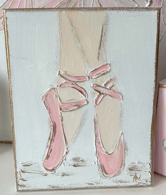 Ballet slippers canvas paint Ballet slippers canvas paint