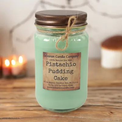 Pistachio Pudding Cake - Candle