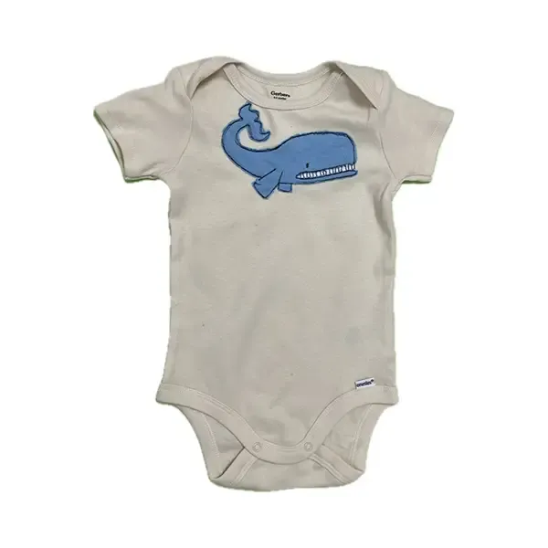 Toothy Whale - Grey 3-6 Month Onesie Toothy Whale - Grey 3-6 Month Onesie