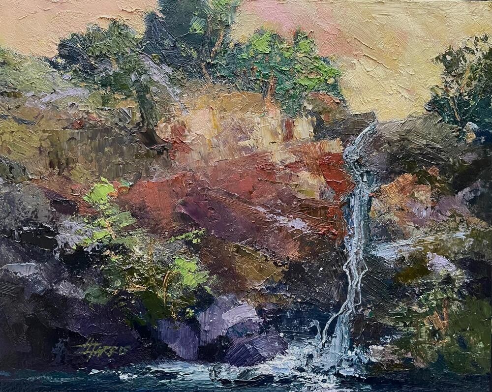 Rivulet Oil On Board 8x10 Frame Priced Separately