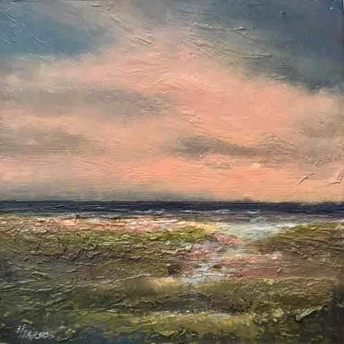 Creamsicle Skies Oil On Board 6x6