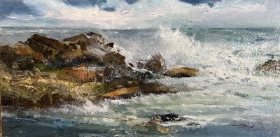 Unstoppable Oil On Board 6x12