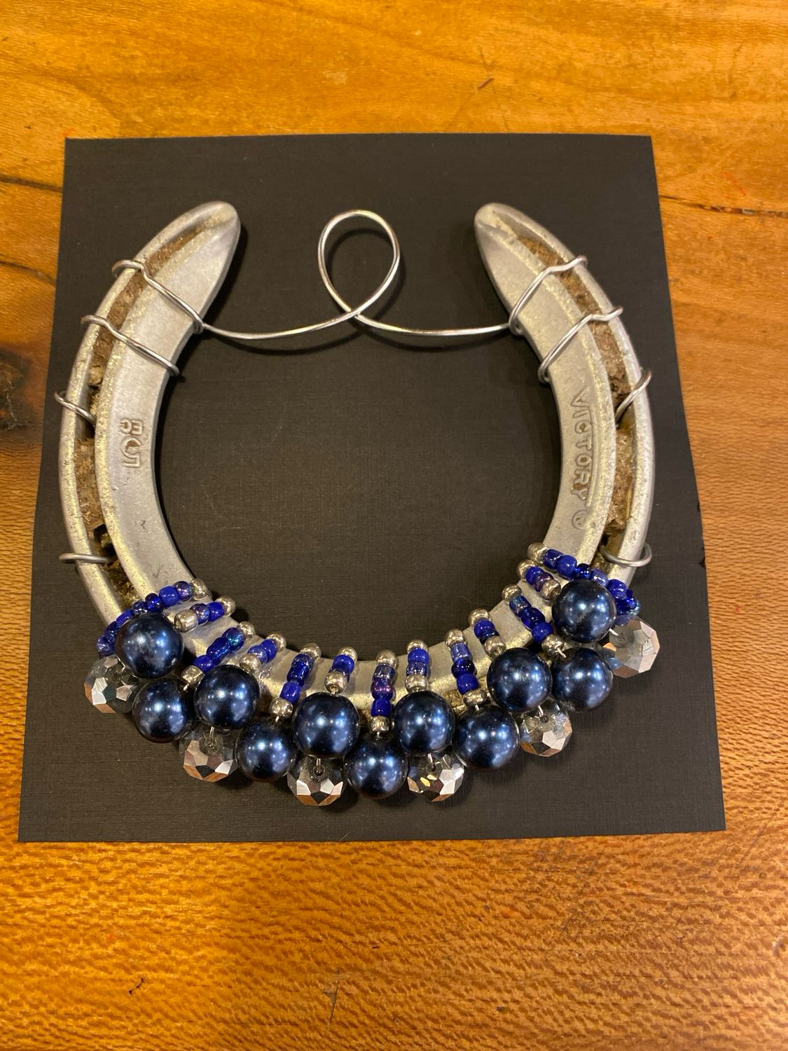 Sapphire /silver Horseshoe