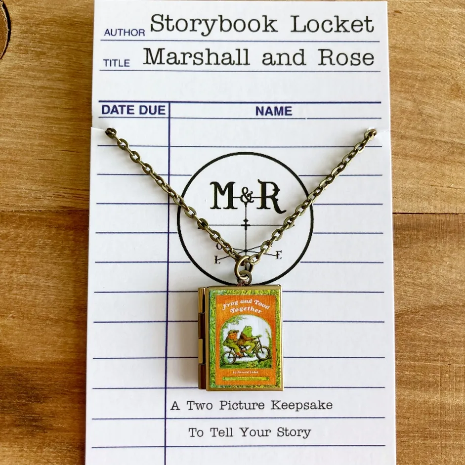 Frog and Toad - Together - Bronze Book Locket