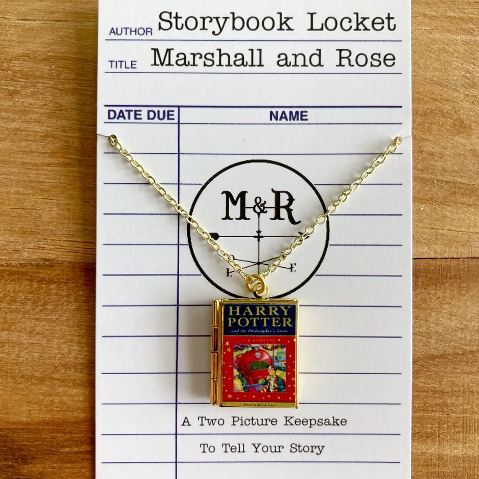 Harry Potter - Book 1 - Brass Book Locket