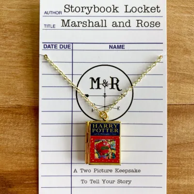 Harry Potter - Book 1 - Brass Book Locket Harry Potter - Book 1 - Brass Book Locket
