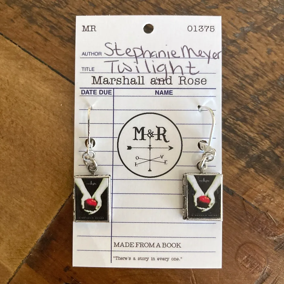 Twilight Earrings Book Locket