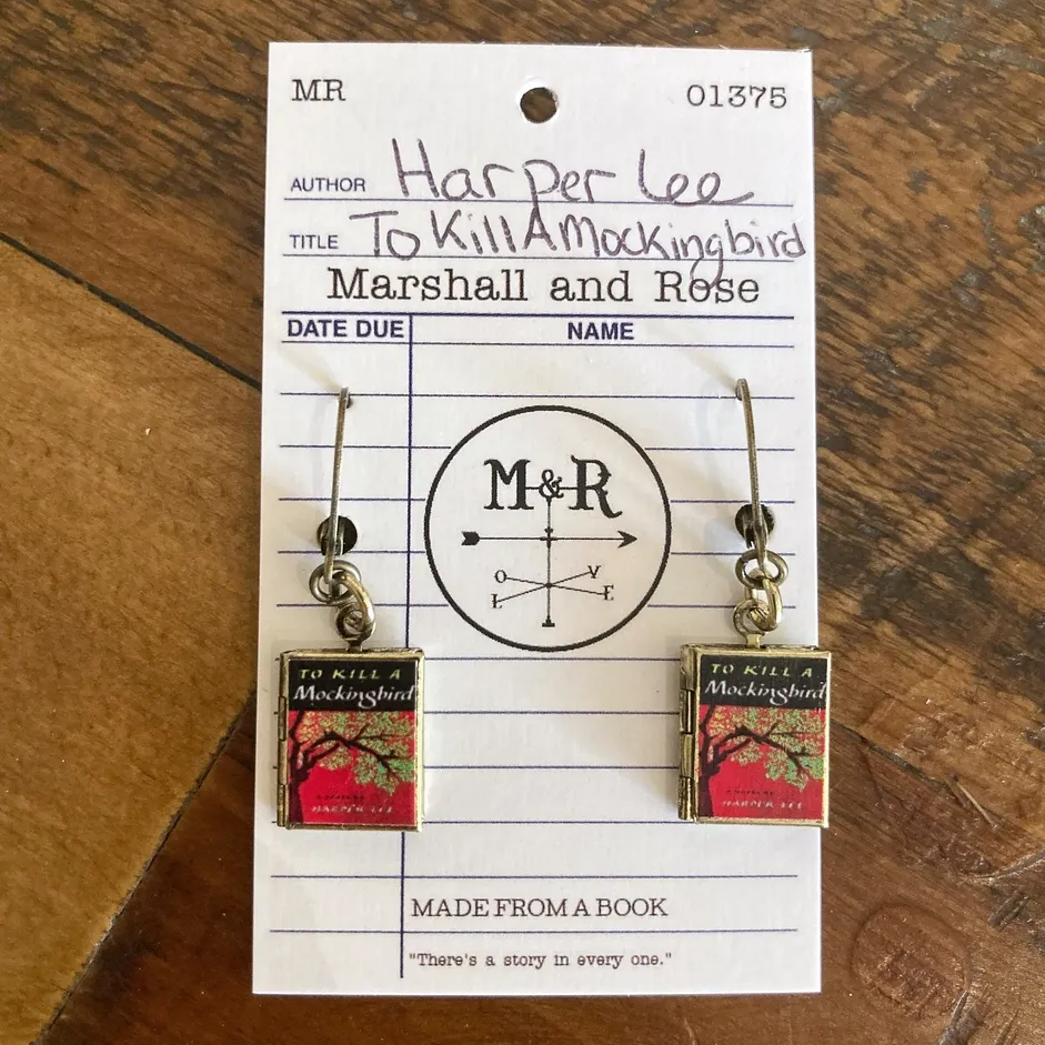 To Kill A Mockingbird Earrings Book Locket