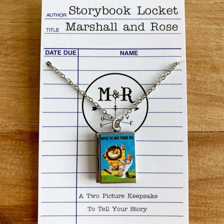 Where the Wild Things Are - Stainless Steel Book Locket Where the Wild Things Are - Stainless Steel Book Locket