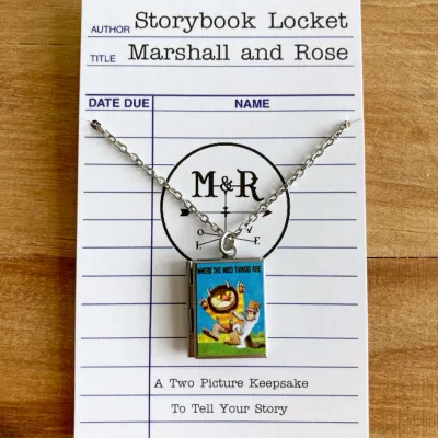 Where the Wild Things Are - Stainless Steel Book Locket Where the Wild Things Are - Stainless Steel Book Locket