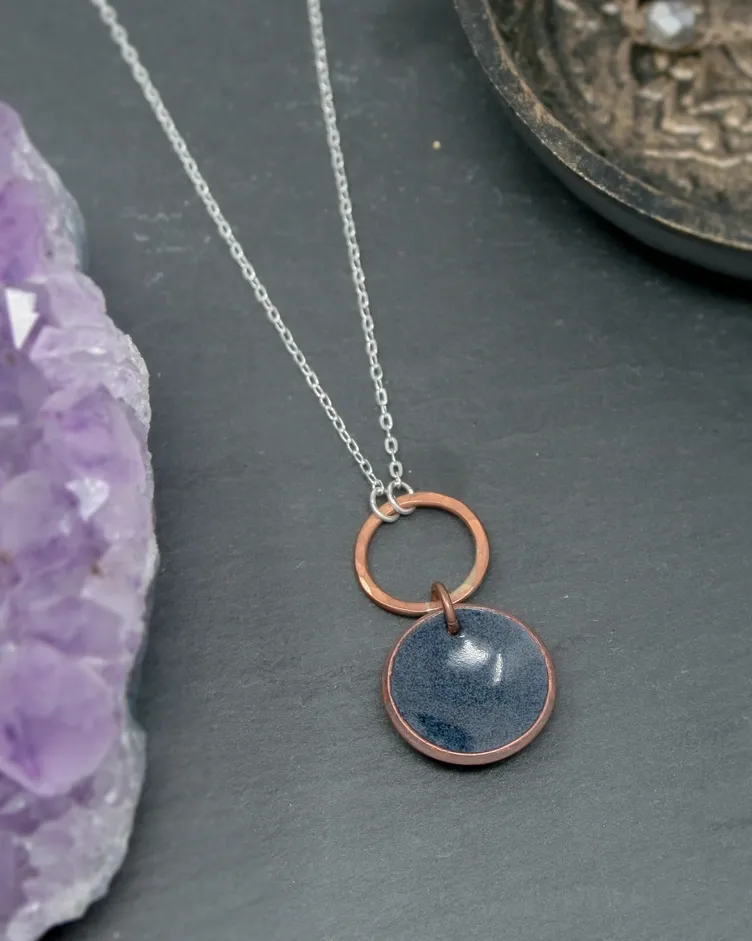 Penny Copper Revolve Necklace - Small - Copper Blueberry Penny Copper Revolve Necklace - Small - Copper Blueberry