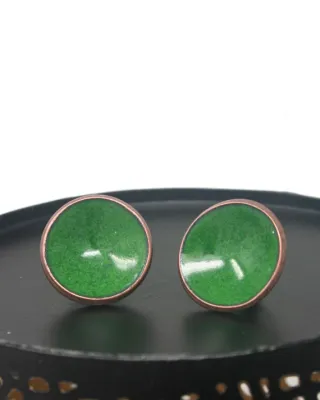 Post Earring - Juniper Enamel Penny Post Earring - Juniper Enamel Penny