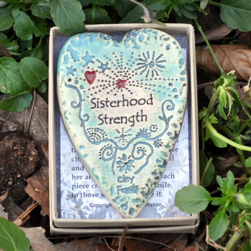 Sisterhood fire pottery ornament