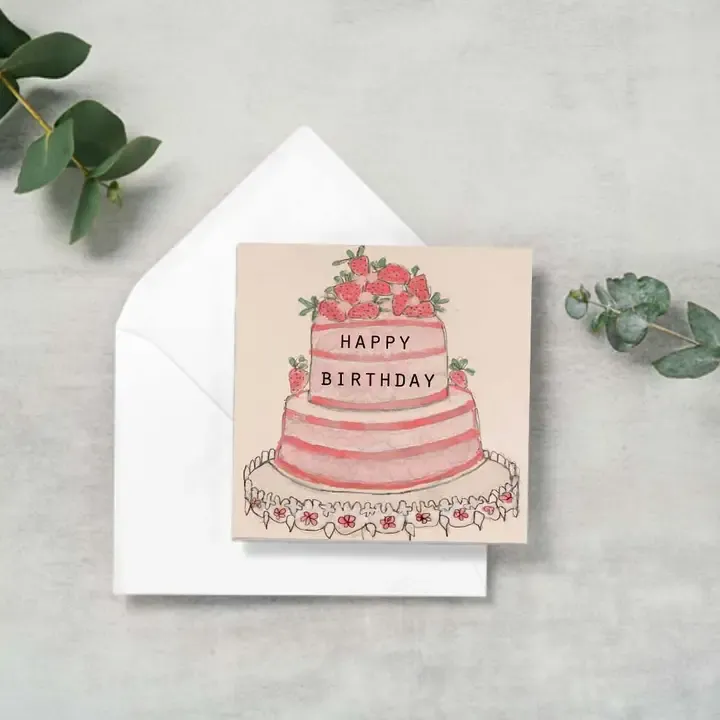 Pink Cake -HB Enclosure Gift Card Pink Cake -HB Enclosure Gift Card