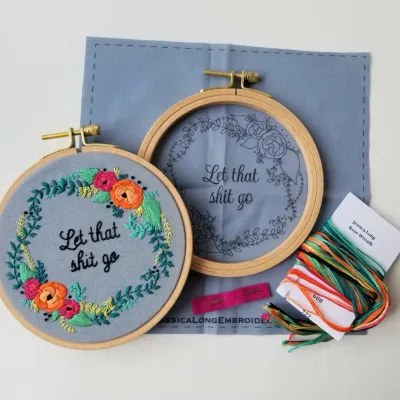 Rose Wreath Beginner Embroidery Kit