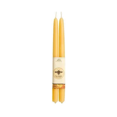 100% Pure Beeswax Tapers - Natural Standard (12&quot; x 7/8&quot;)