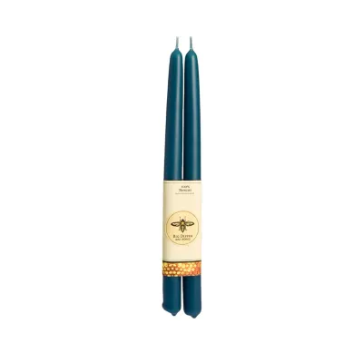 100% Pure Beeswax Tapers - Teal Standard (12&quot; x 7/8&quot;)