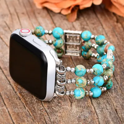 Artisnal Turquoise Stretch Apple Watch Strap Small 5.75-6.25 Inch Wrist