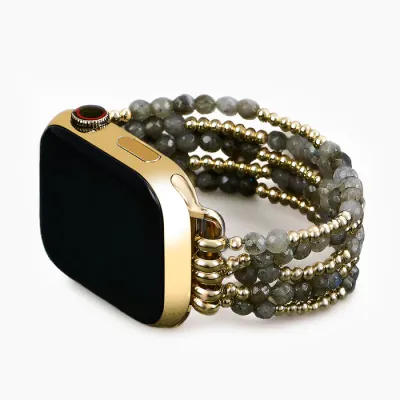 Labradorite Agate Fusion Stretch Apple Watch Strap Large 6.50-7.0 Inch Wrist