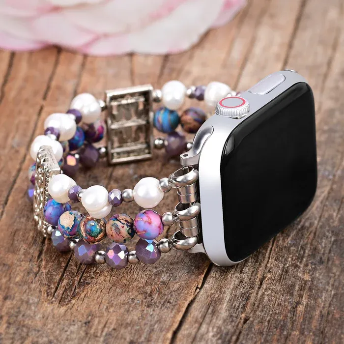 Artisnal Jasper Oasis Stretch Apple Watch Strap Large 6.50-7.0 Inch Wrist Artisnal Jasper Oasis Stretch Apple Watch Strap Large 6.50-7.0 Inch Wrist