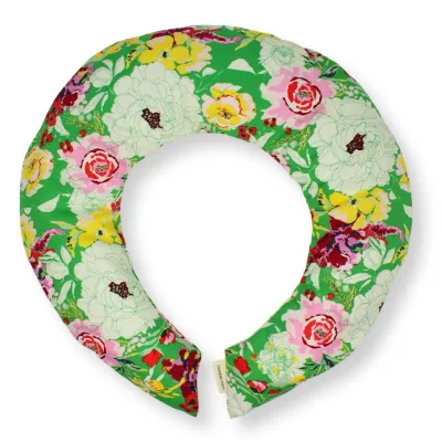 Neck Wrap - 415 | Pink Peony on Green Lavender