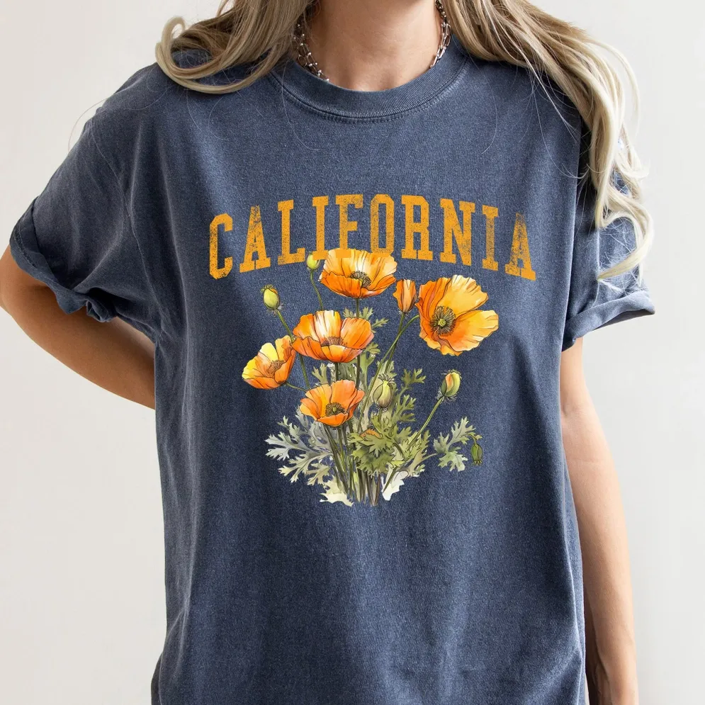 California State Flower MD Tee Blue SALE reg40