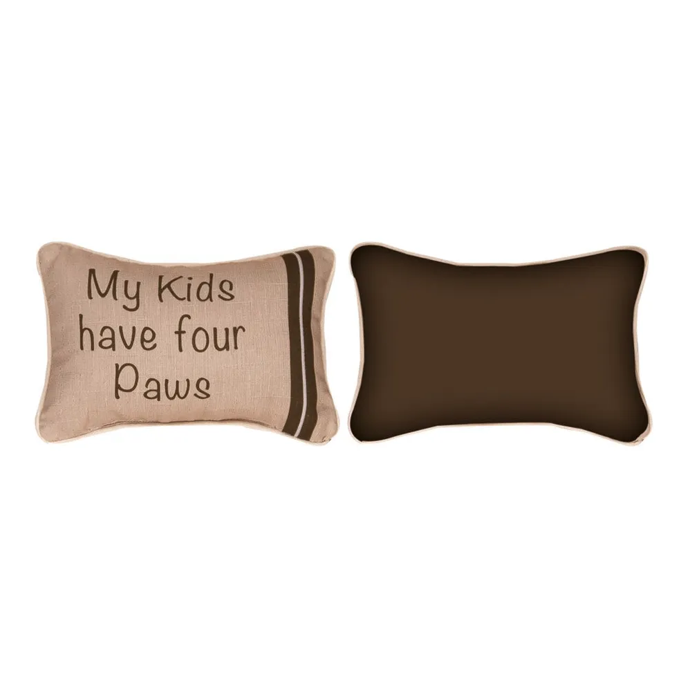 My Kids Have Four Paws -Word Pillow