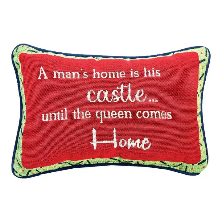 A Man&#39;s Castle Word Pillow