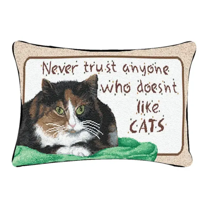 Never Trust...Like Cats-Word Pillow