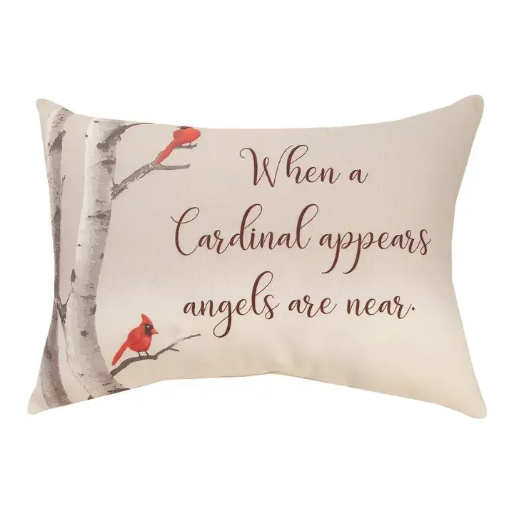 When A Cardinal Appears Rectangle 18X13 Pillow