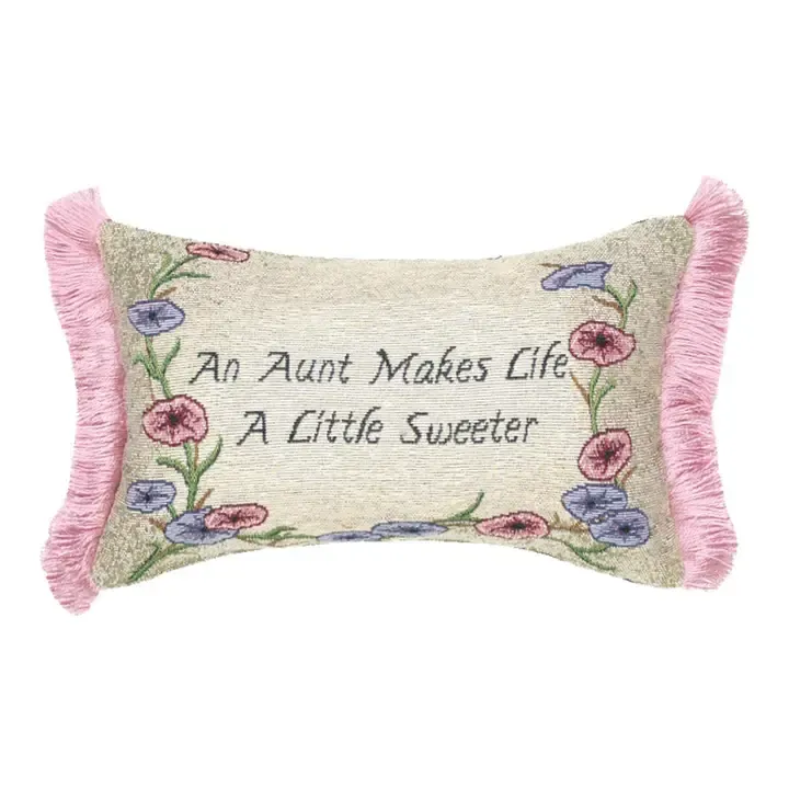 Aunt Makes Life...-Word Pillow W/Fringe