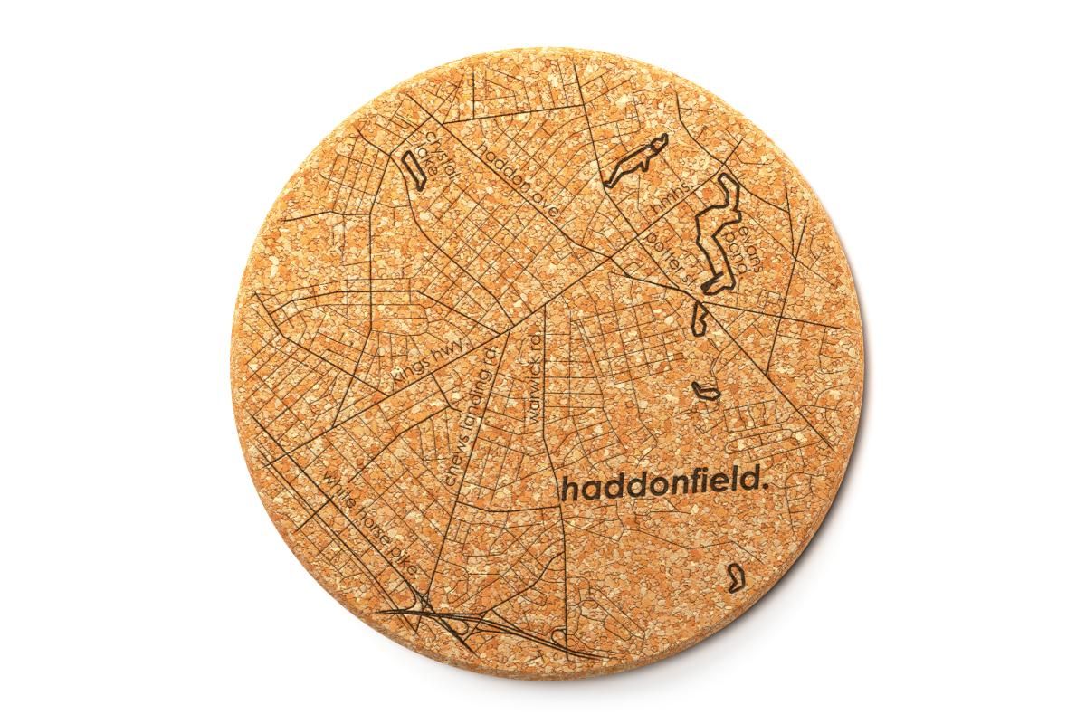 Haddonfield cork coaster