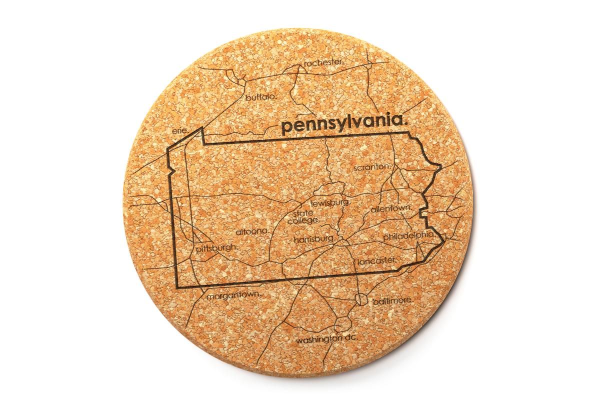 PA cork coaster