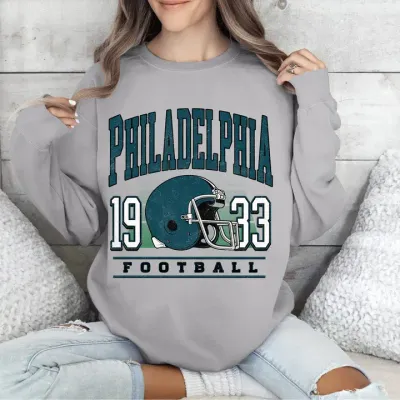 Philadelphia Eagles Sweatshirt LG Sport Grey