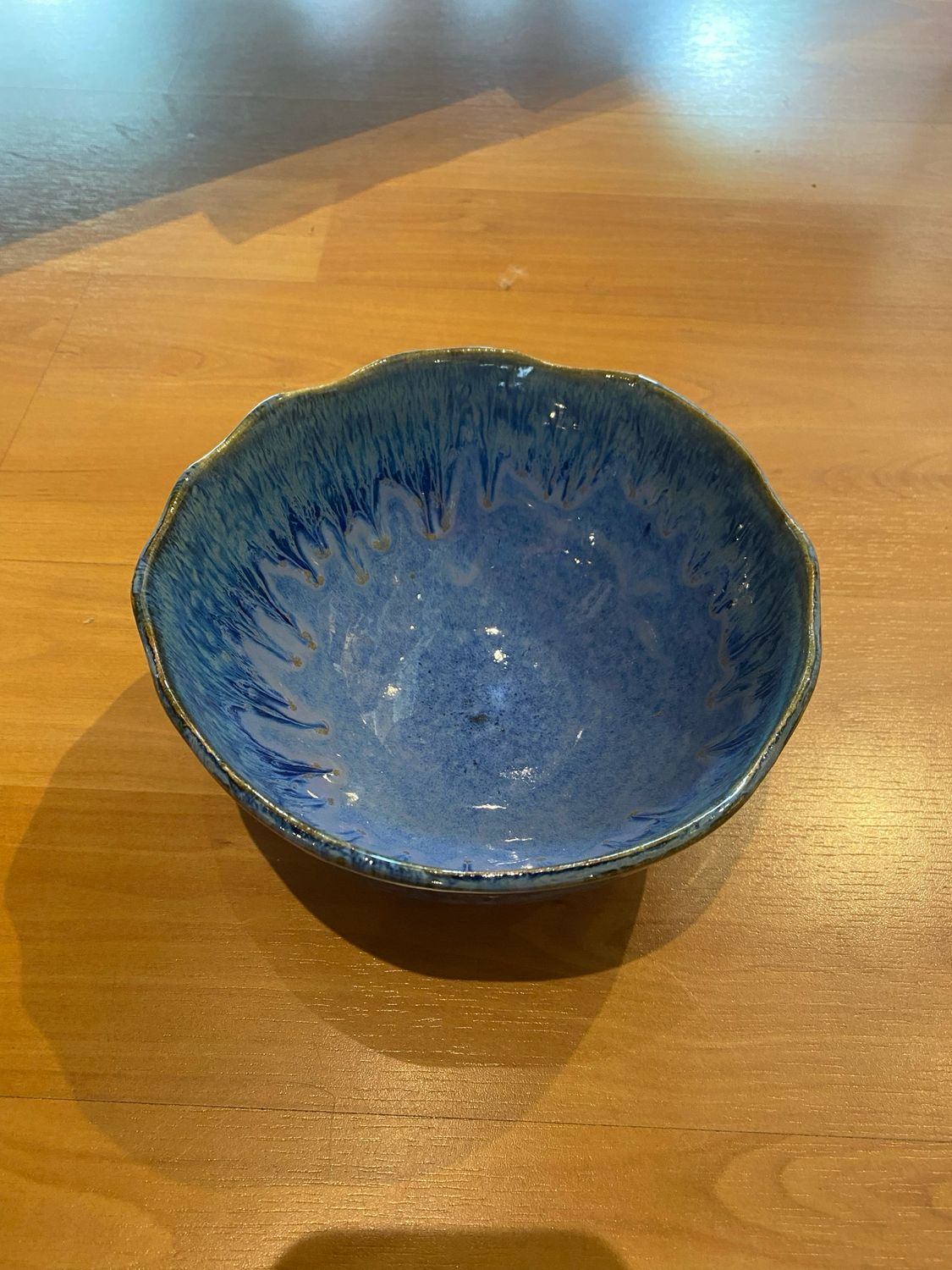 Medium 8&quot;-9&quot; Starry Night  Wavy Edged Bowl
