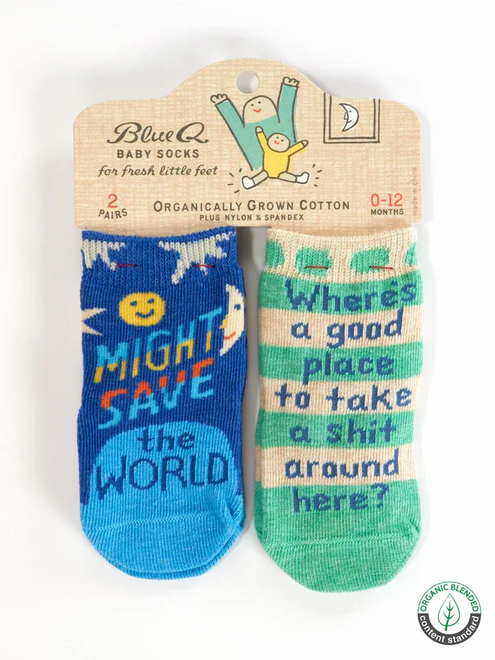Save World/Take Shit BabySocks