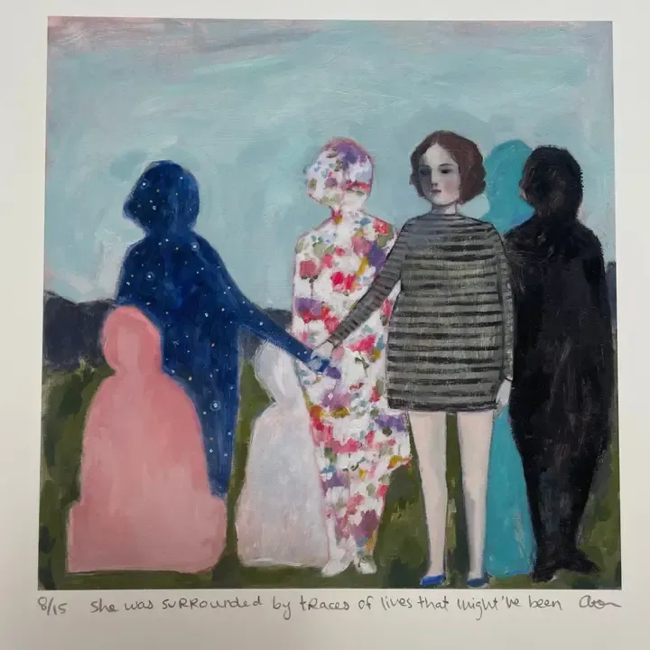 She was surrounded by traces of lives that might’ve been - print - 8 by 10