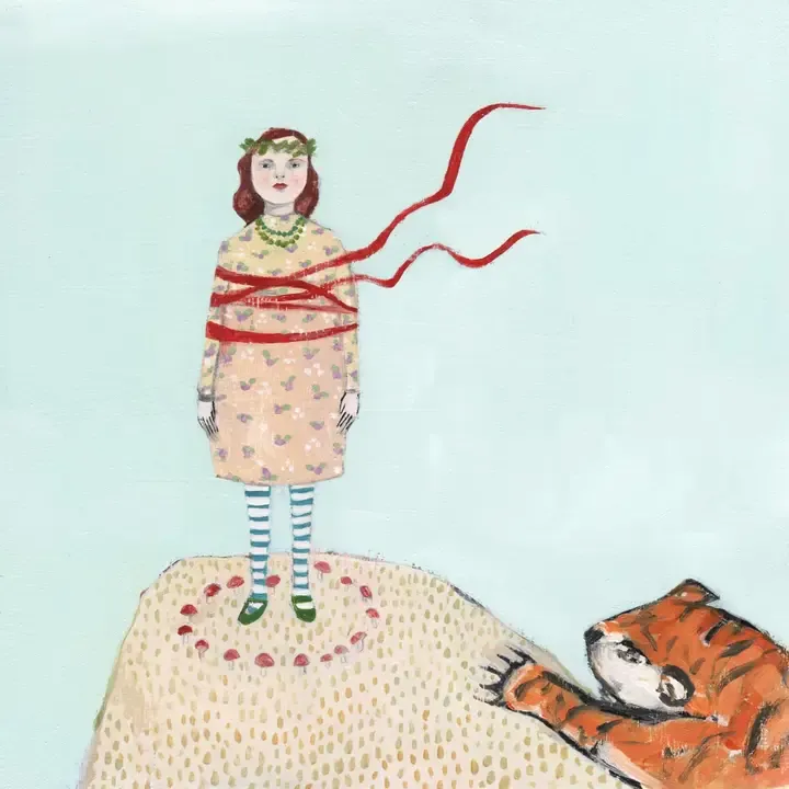 She was always safe - limited edition giclee print of original oil painting