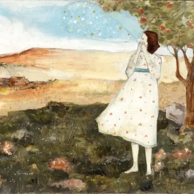 Her Secrets Were Beautiful - print of original oil painting