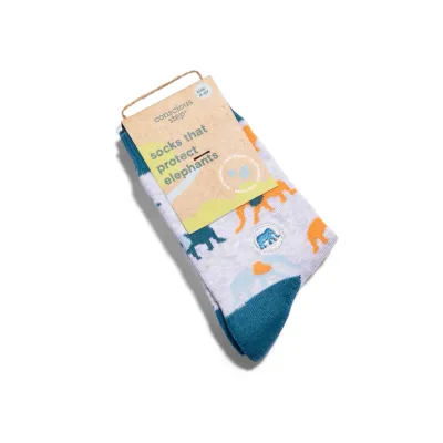 Kids Socks that Protect Elephants - Youth