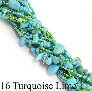 4 strand turq. lime