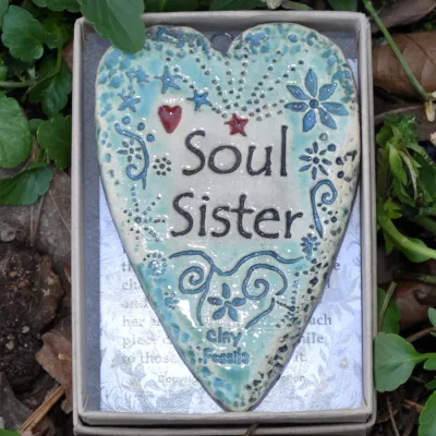 Soul Sister pottery ornament
