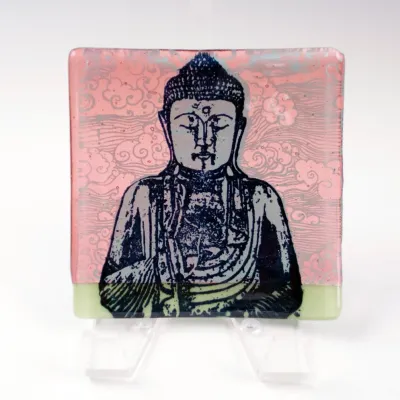 Buddha Fused Glass 4.5&quot; Catch-all Dish