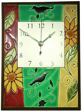 Mosaic Sunflower Clock