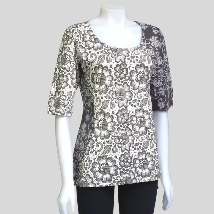Printed 3/4 Sleeve M Organic Cotton