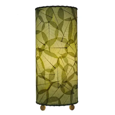 Banyan Table Lamp Green, Shade Made of Alibangbang Leaves Banyan Table Lamp Green, Shade Made of Alibangbang Leaves