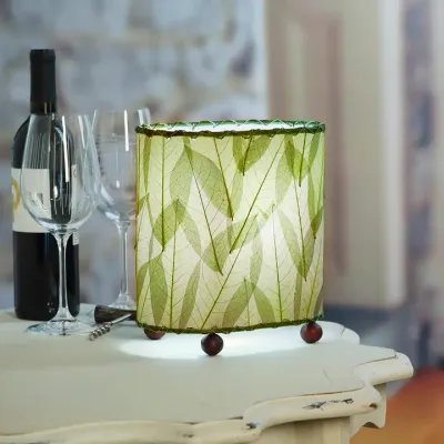 Mini Guyabano Lamp Green, Shade Made of Guyabano Leaves Mini Guyabano Lamp Green, Shade Made of Guyabano Leaves