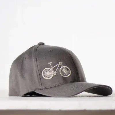 Mountain Bike Cap- S/M / Creme on Charcoal Cap