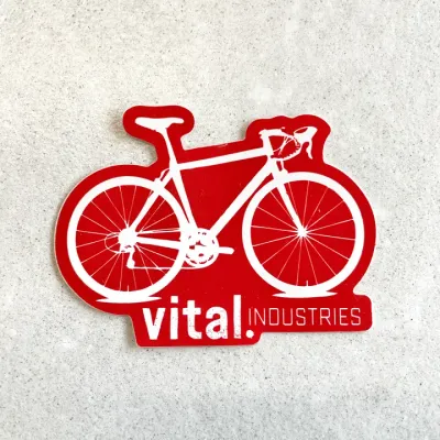 Bike sticker red